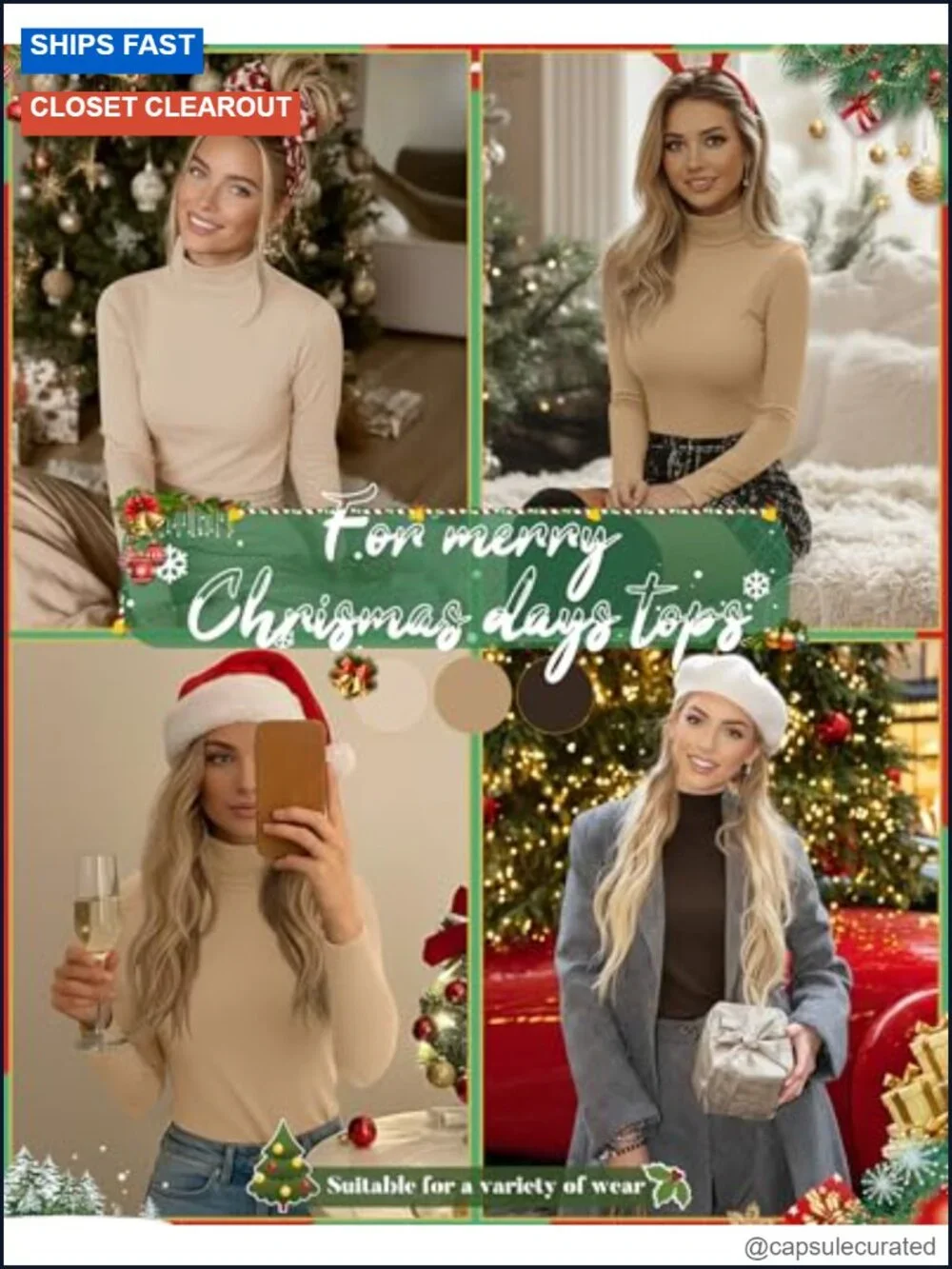Cotton Blend 3 Pack Turtleneck Long Sleeve Thermal Base Layer Tops Shirts